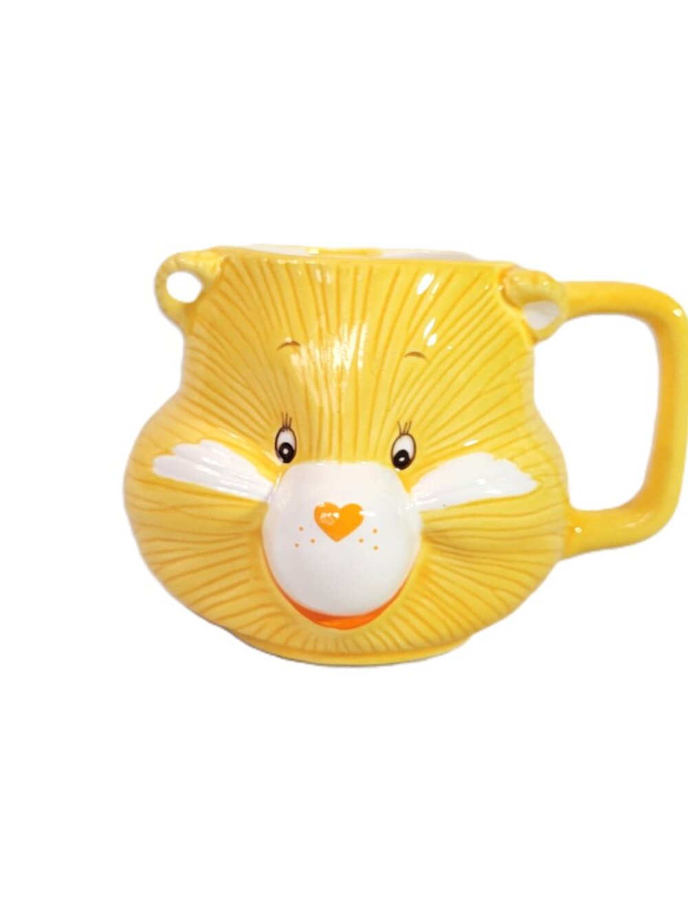 Vintage 1984 Care Bears Funshine Bear 3D Ceramic Mug Figural Face Cup 53033